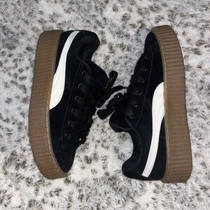 Puma Women's Black and White Platform Sneakers